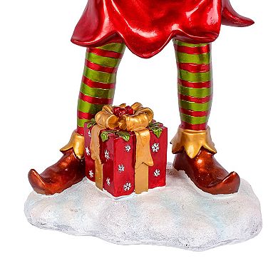 National Tree Company 37" LED Light-Up Pixie Elf with Horn