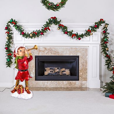 National Tree Company 37" LED Light-Up Pixie Elf with Horn
