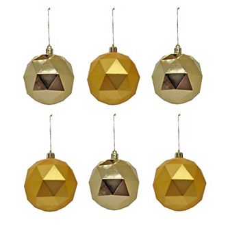National Tree Company First Traditions 6-Pack 10" Shatterproof Gold Christmas Ball Ornaments