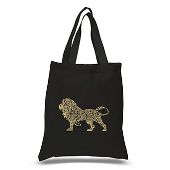 Small Word Art Tote Bag - Lion
