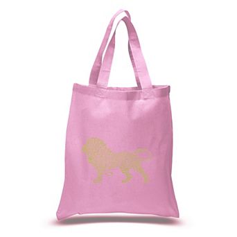 Small Word Art Tote Bag - Lion
