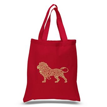 Small Word Art Tote Bag - Lion