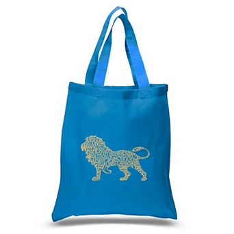 Small Word Art Tote Bag - Lion