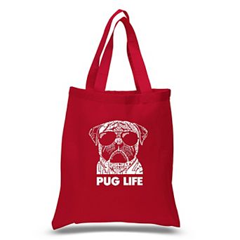Small Word Art Tote Bag - Pug Life