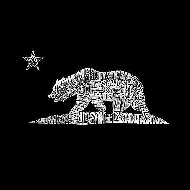 Small Word Art Tote Bag - California Bear