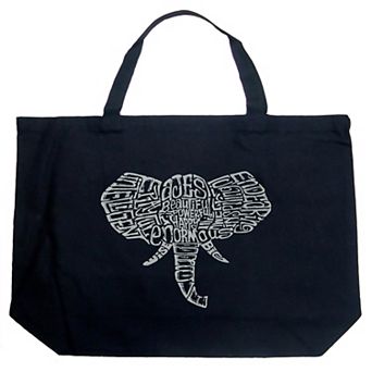Large Word Art Tote Bag - Tusks