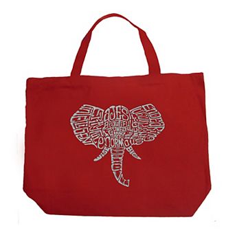Large Word Art Tote Bag - Tusks