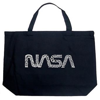 Large Word Art Tote Bag - Worm Nasa