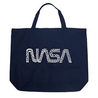 Large Word Art Tote Bag - Worm Nasa