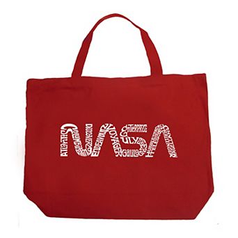 Large Word Art Tote Bag - Worm Nasa