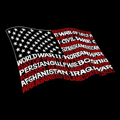 Small Word Art Tote Bag - American Wars Tribute Flag