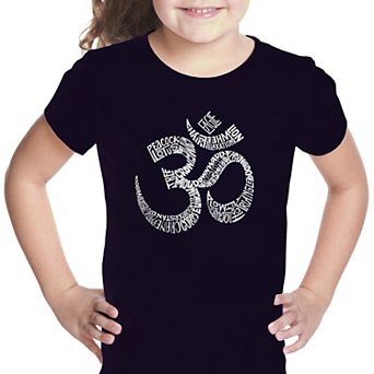 Poses OM - Girl's Word Art T-shirt