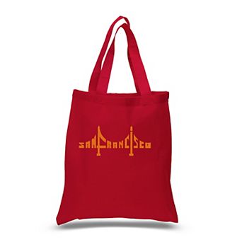 Small Word Art Tote Bag - San Francisco Bridge