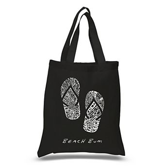 Small Word Art Tote Bag - BEACH BUM