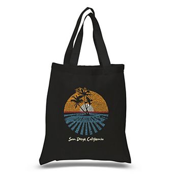 Small Word Art Tote Bag - Cities In San Diego