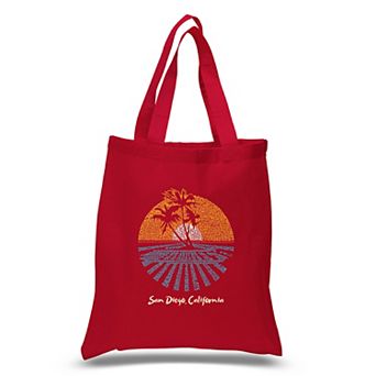 Small Word Art Tote Bag - Cities In San Diego