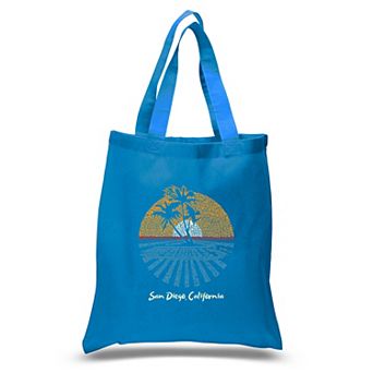 Small Word Art Tote Bag - Cities In San Diego