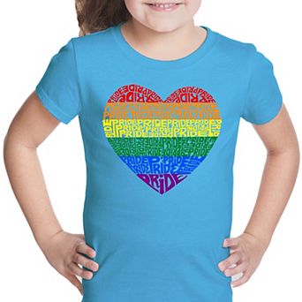 Pride Heart - Girl's Word Art T-shirt