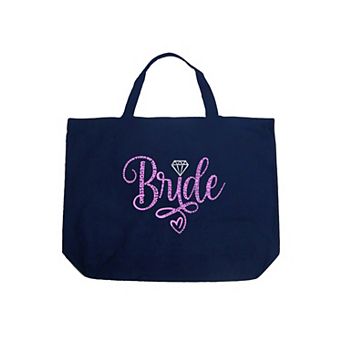 Large Word Art Tote Bag - Bride