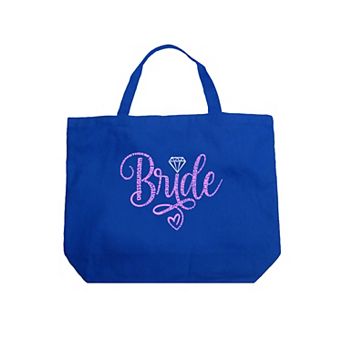 Large Word Art Tote Bag - Bride