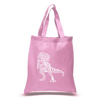 Small Word Art Tote Bag - Dino Pics