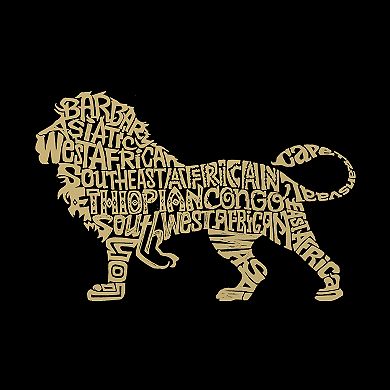 Large Word Art Tote Bag - Lion