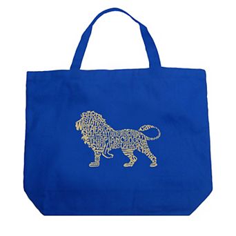 Large Word Art Tote Bag - Lion