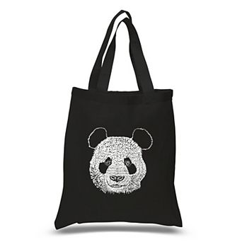Small Word Art Tote Bag - Panda