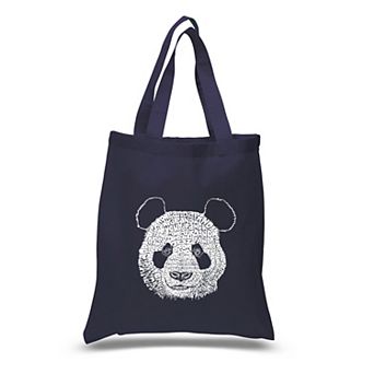 Small Word Art Tote Bag - Panda