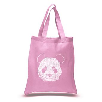 Small Word Art Tote Bag - Panda