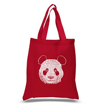 Small Word Art Tote Bag - Panda