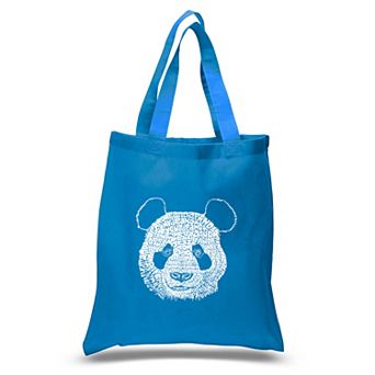 Small Word Art Tote Bag - Panda