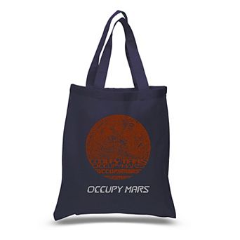Small Word Art Tote Bag - Occupy Mars