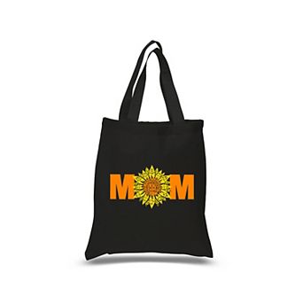 Small Word Art Tote Bag - Mom Sunflower