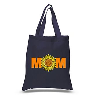 Small Word Art Tote Bag - Mom Sunflower