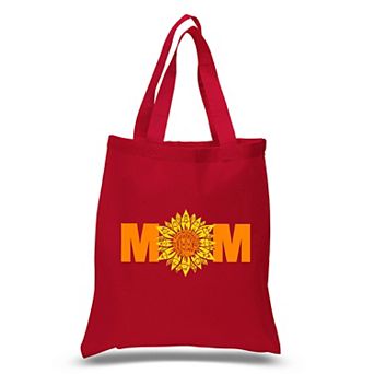 Small Word Art Tote Bag - Mom Sunflower
