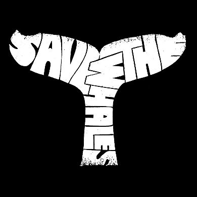 SAVE THE WHALES - Girl's Word Art T-shirt