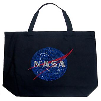 Large Word Art Tote Bag - NASA's Most Notable Missions