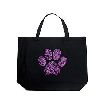 Large Word Art Tote Bag - XOXO Dog Paw