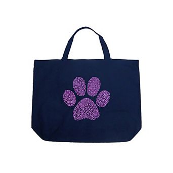 Large Word Art Tote Bag - XOXO Dog Paw