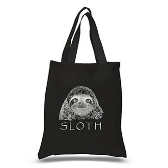 Small Word Art Tote Bag - Sloth