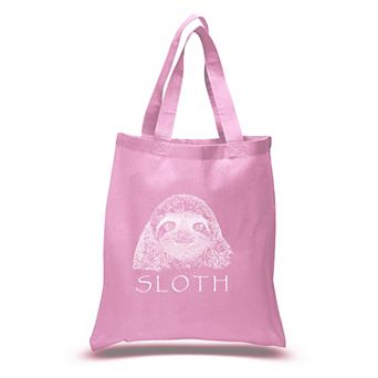 Small Word Art Tote Bag - Sloth
