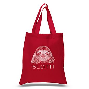 Small Word Art Tote Bag - Sloth