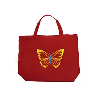 Large Word Art Tote Bag - Butterfly