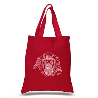 Small Word Art Tote Bag - Chimpanzee