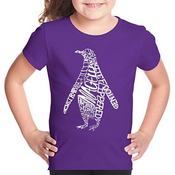 Penguin - Girl's Word Art T-shirt