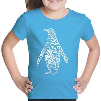 Penguin - Girl's Word Art T-shirt