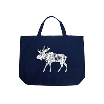 Large Word Art Tote Bag - Moose