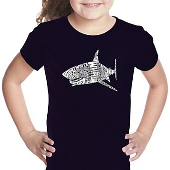 SPECIES OF SHARK - Girl's Word Art T-shirt