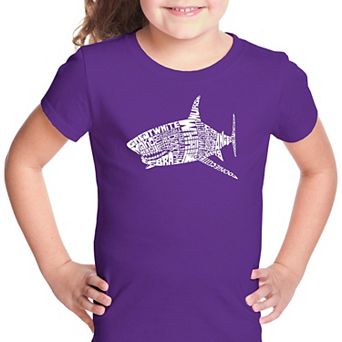 SPECIES OF SHARK - Girl's Word Art T-shirt